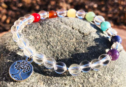 Chakra Gemstone Charm Bracelet